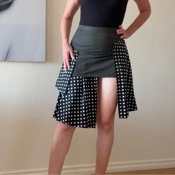 Paskal Layered Polka Dot asymmetric Skirt XS $450 - Picture 3 of 5